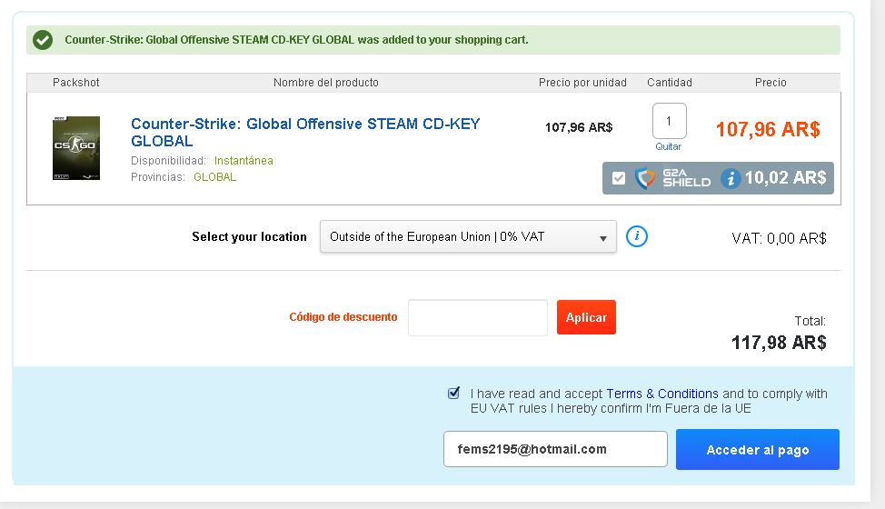 Agregaron el impuesto a G2A, Te enseño a kakearlo