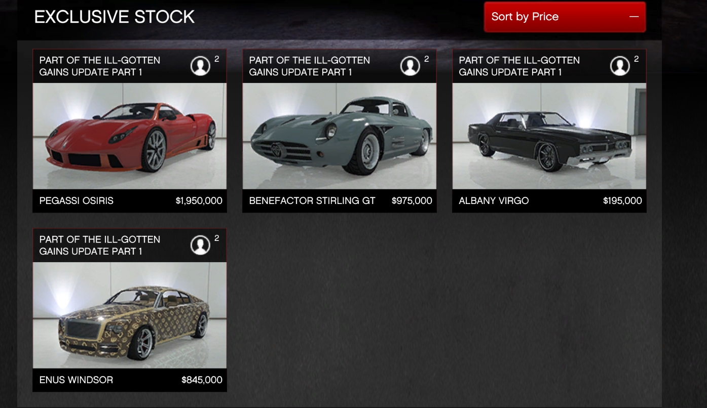 Here S How Much Gta Online S Fancy Ill Gotten Gains Vehicles Will Cost You Gamezone